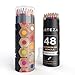 Watercolor Pencils 48-colored Water-soluble (Wooden, Pre-sharpened, Set of 48)