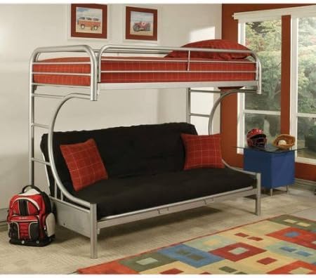 Amazon Com Sturdy Eclipse Twin Over Full Futon Bunk Bed Includes
