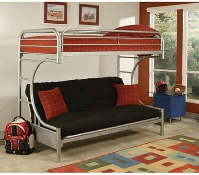 Amazon Com Sturdy Eclipse Twin Over Full Futon Bunk Bed Includes