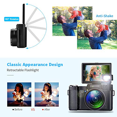 4 AMKOV+Rechargeable+180%25C2%25B0Camera+Retractable+Flashlight