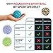 sport2people Rubber Yoga Massage Balls - Spiky and Lacrosse Balls to Improve Reflexology and Mobility - Deep Tissue Foot Massager, Trigger Point Roller for Myofascial Release and Plantar Fasciitis