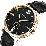 KASHIDUN Men's Wrist Watches Top Brand Luxury Casual Quartz Analog Gold Army Watches Calendar Date