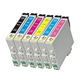 Ink & Toner Geek ® - 6 Pack Remanufactured Replacement Inkjet Cartridges for Epson T048 #48 (T048120, T048220, T048320, T048420, T048520, T048620) For Use With Epson Stylus Photo R200 Stylus Photo R220 Stylus Photo R300 Stylus Photo R300M Stylus Photo R320 Stylus Photo R340 Stylus Photo R500 Stylus Photo R600 Stylus Photo RX500 Stylus Photo RX600 Stylus Photo RX620 (1 Black, 1 Cyan, 1 Magenta, 1 Yellow, 1 Light Cyan, 1 Light Magenta)