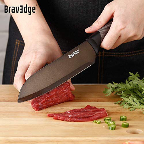 image for Bravedge Kitchen Knife Chef Knife Versatile Cooking Santoku Knife with