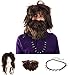 Tigerdoe Caveman Costume – Wig & Beard Set – Prehistoric Barbarian Costume – 3 Pc Caveman Beard & Wig Set
