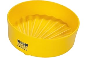 Eagle 1662 Drum Funnel with Brass Screen, 18" Diameter x 7" Height, Yellow