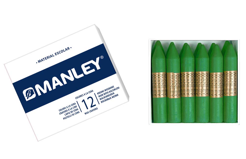 Manley 25 Wax Crayons, Pack of 12