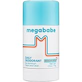 Megababe Beachy Pits Daily Deodorant, Fresh Scent, 2.6 Ounce, Stick