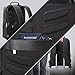 Bopai Anti Theft Backpack 15 inch Laptop Business Slim College Shoulder Rucksack Water-Resistant Synthetic Leather Backpack for Men, Black