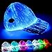 GALEXBIT Baseball Caps Flashing Optical Fiber Fabric Baseball Hat Light Up Luminescent Fiber Light Up 7 Colors LED Flash Light RGB Colors a Hat Has 7 Colors White