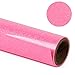 RUSPEPA Glitter Heat Transfer Vinyl -Glitter Flake Design Great for T-Shirt, Garments Canvas Bags and Other Fabrics-19.5 X 12Inch-Fluorescent Pink