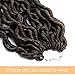 Faux Locs Crochet Hair Deep Wave Braiding Hair With Curly Ends Crochet Goddess Locs Synthetic Braids Hair Extensions (18 Inch (Pack of 3), T27#)