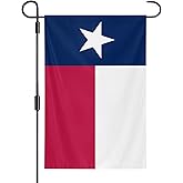Texas Garden Flag 12x18 Inch Double-Sided Vivid Color Texas Flag Indoor and Outdoor Decor for Yards, Lawns, Streets, Parade, Celebration Activities