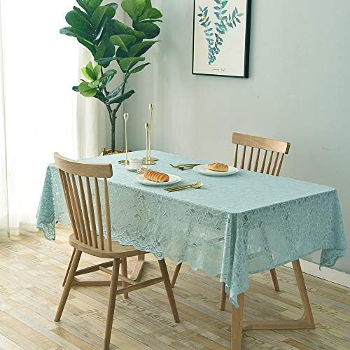 Molaxhome Warp Knitted Lace Table Cloth Square Tablecloth for Home Kitchen Dining Entertaining Tabletop Serveware Coffee