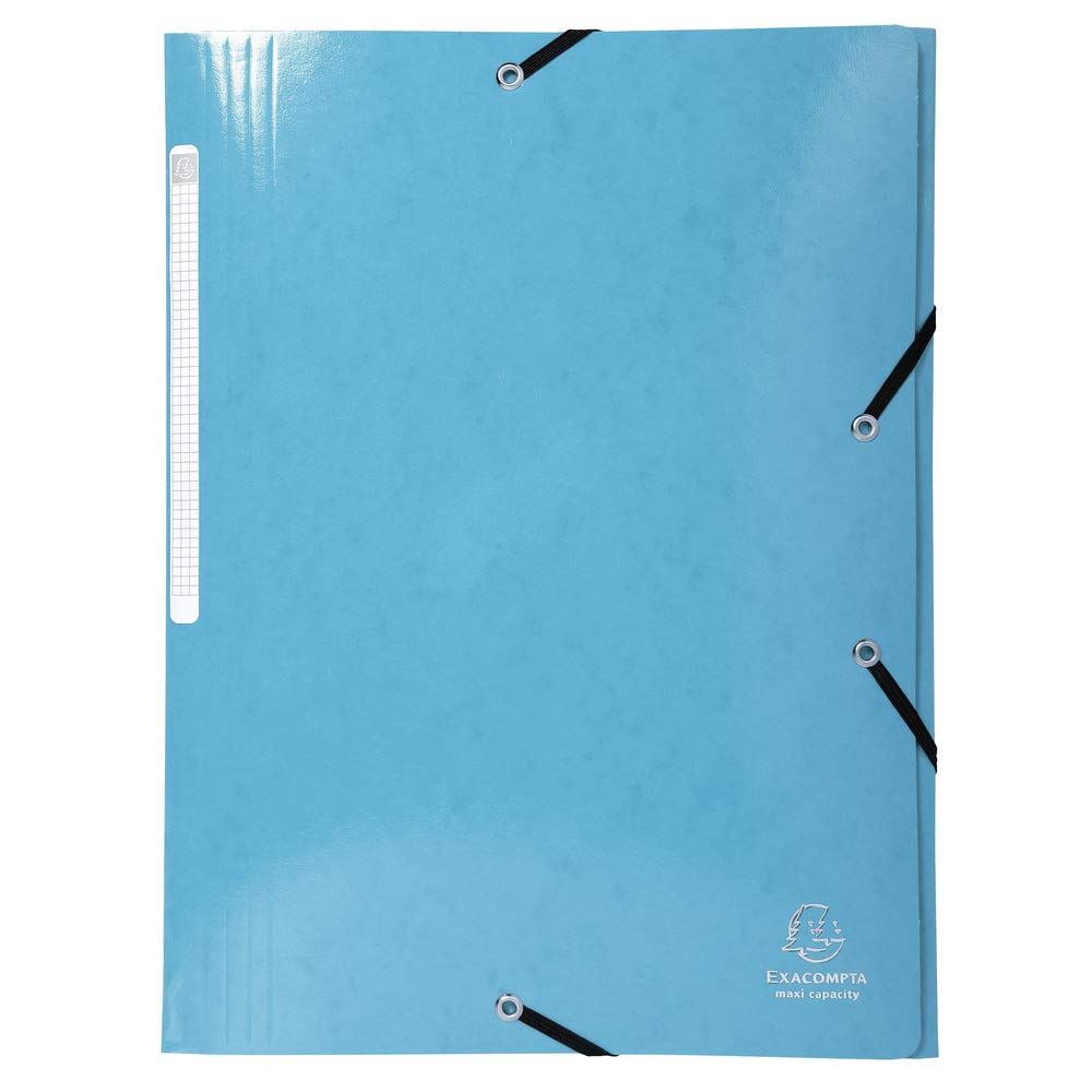 Exacompta - Ref 55930E - Iderama Collection - Elasticated 3-Flap Folder - Suitable for A4 Documents, 600gsm Glossy Coated Pressboard, FSC-Certified - Assorted Colours (Pack of 10)