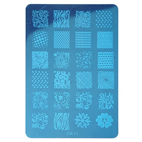 1 Pc Dazzling Popular Hots Nail Art Stamper Scraper Tools Resusable Plates Manicure Stencil Model Type CK-11