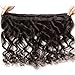Nadula Brazilian Loose Wave 3 Bundles With Closure 8A 100% Brazilian Remy Virgin Human Hair Bundles Weave Natural Color (16 with 18 20 22)
