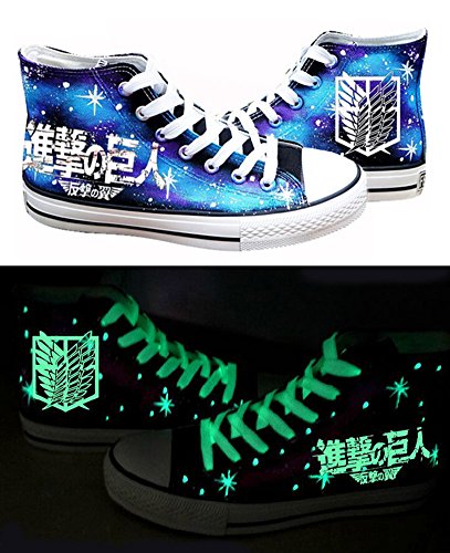 Attack on Titan Shingeki No Kyojin Cosplay Shoes Canvas Shoes Sneakers Luminous