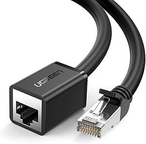 UGREEN Ethernet Extension Cable Network Cat6 Extension Patch Cable RJ45 Cords Shielded Male to Female Connector (10FT)