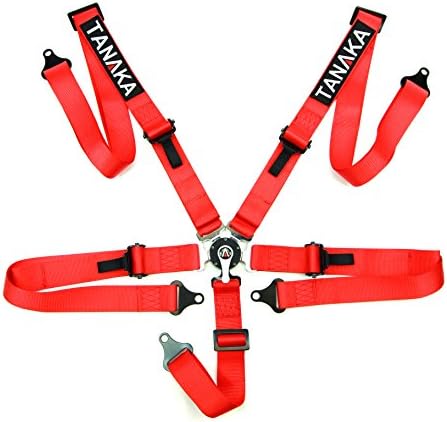 Tanaka Ultra Series Camlock Racing Harness Seat Belt One Set (for one seat) (5 point, Red)