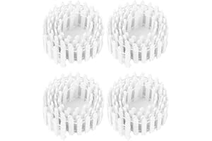 Ymeibe 35 Inches Long Miniature Fairy Garden Fence Mini Wood Picket Fence Decorative Fence for Succulent Plant Pot DIY Diorama Project Height 2 inch 4-Pack (White)
