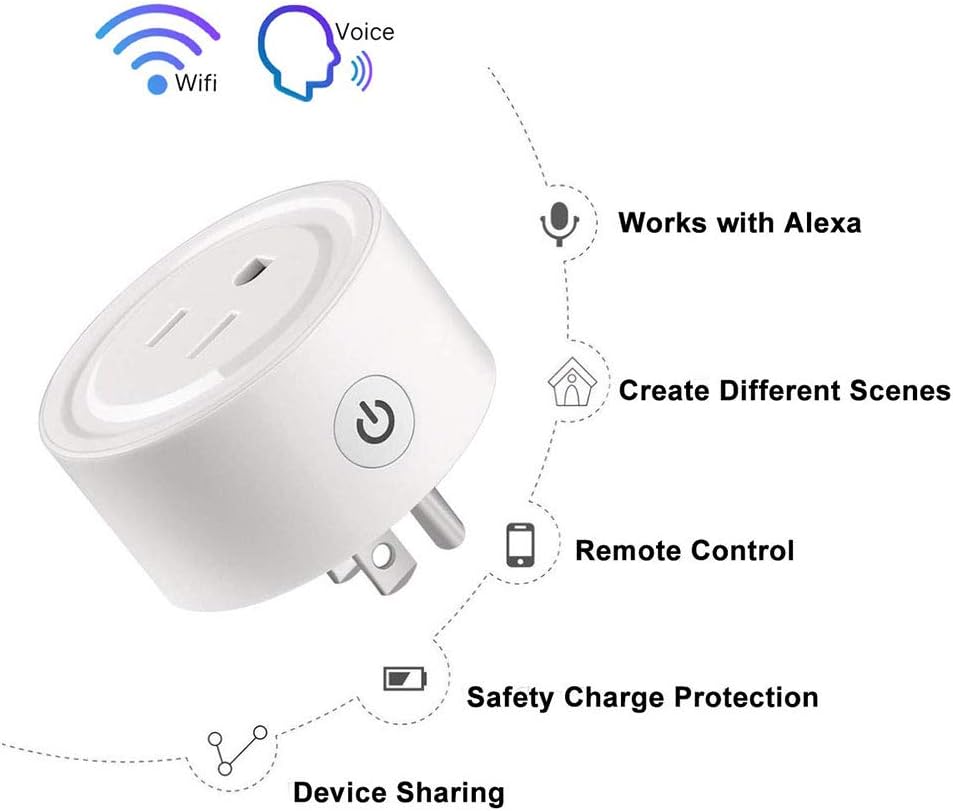 Wifi Smart Plug - 2 Packs Wifi Switch Compatible with ...