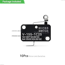 JANDECCN 10Pcs Lead Limit Switch Short Hinge Roller