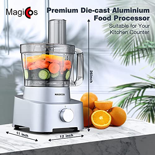 10 in 1 Food Processor 2021 MAGICCOS 14 Cup Food Processor, Upgraded 1000W for Dicing, Egg