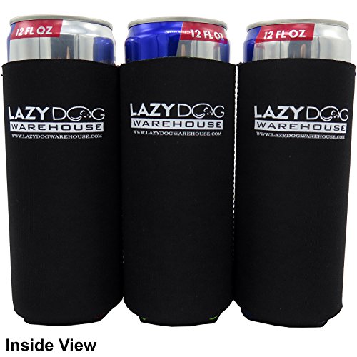 Slim Can Sleeves - Set of 6 Can Neoprene Beverage Coolers (Classic)