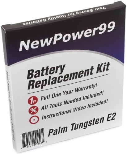 NewPower99 Battery Replacement Kit with Battery, Video Instructions and Tools for Palm Tungsten E2