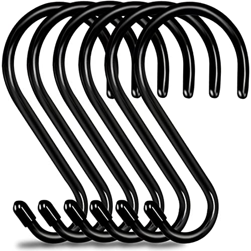 Dreecy 6 Inch Solid Large S Hooks for Hanging Clothes Plants Tools