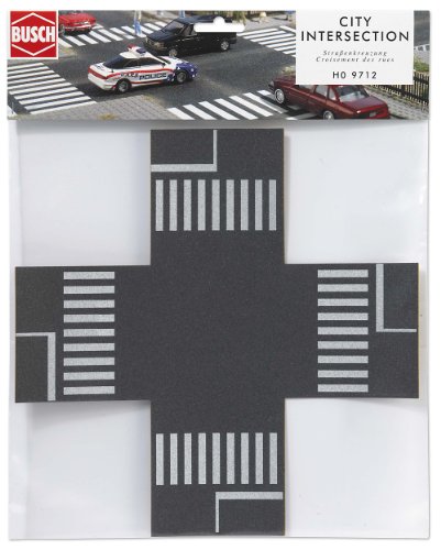 HO Scale Asphalt road intersection