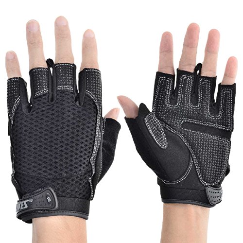 KAMO Ultralight Anti-slip Breathable Gloves for Gymnastics,Kayaking,Paddling,Sailing,Weight Lifting,Training,FitnessÂ£Â¬Bodybuilding and Outdoor Anti-slip Cycling Gloves Men & Women(Black,XL)