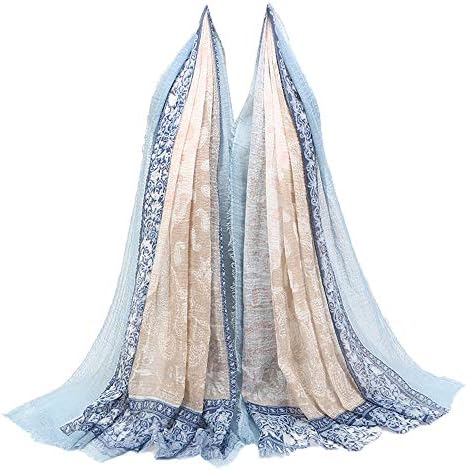 2018 Autumn Womens Pashmina Pearl Oversized Embroidery Shawl Headband Scarf