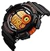 FANMIS Men's Digital Sport Watches Waterproof Military Multifunctional LED Backlight Rubber Strap Big Number Watch for Men (Black Orange)