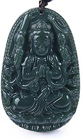 zhang Natural Green Color Jade SAvalokitesvara Buddha Patron Saint