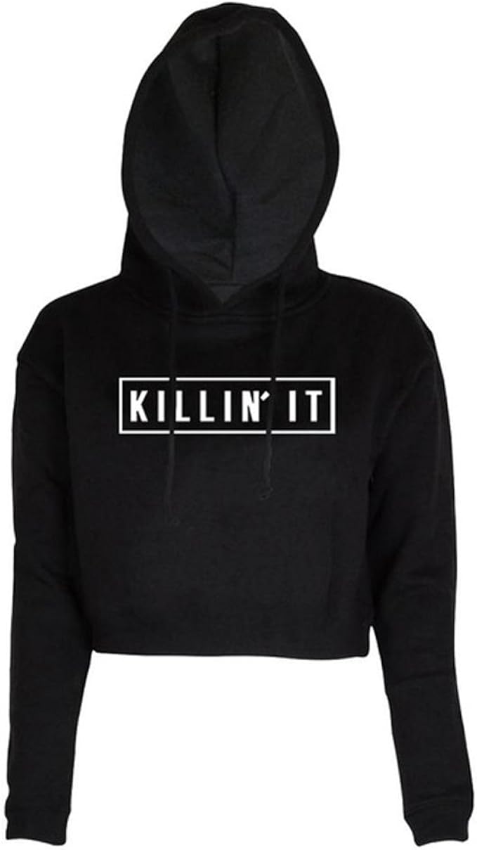 graphic crop hoodie