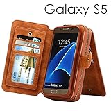 Dreams Mall(TM)Samsung Galaxy S5,3 in 1 Premium PU Leather Wallet Purse Case Protection with Stand Flip Cover & Strap & Mirror
