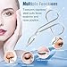 Koicaxy Tweezers for Eyebrows, Scissors Tweezers for Nose Hair,Stainless Steel Scissors Shaped with Slant Tip Straight Tip Hair gripping Eyebrow & Ingrown Hair Remover for Girl Women Men (B)
