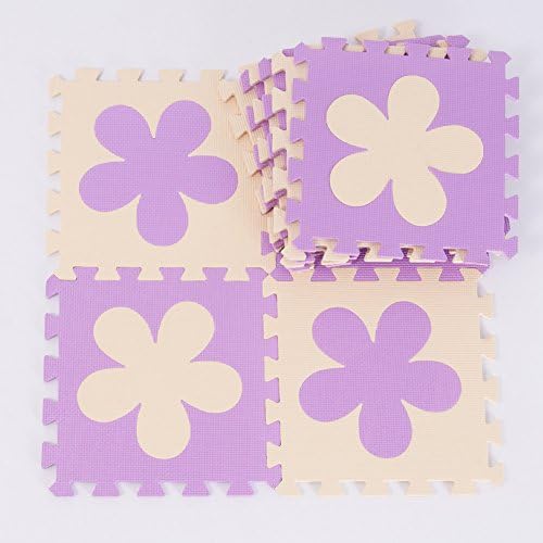 10PCS Soft Kid's EVA Foam Puzzle Play Mat / Interlocking Tiles Floor Mat 30cmX30cm12"X12" 3/8"Thick