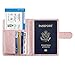 Passport Holder Travel Cover Case - HOTCOOL Leather RFID Blocking Wallet For Passport, Rose Gold (Magnetic)