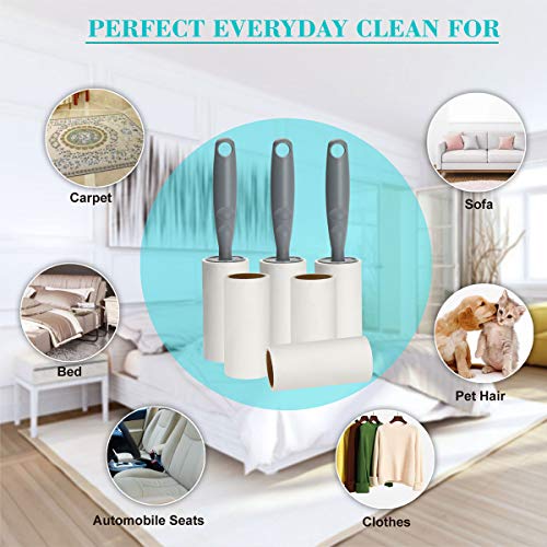 Lint Rollers for Pet Hair, Lint Remover and Pet Hair Remover Set Brush with 480 Sheets Extra Sticky for Dog & Cat Hair Removal and Clothes - Thumbnail 3