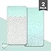 Organic Cotton Crib Sheet Set: Standard Full Crib Mattress Sheets! (2 Pack) Baby Sheets for Crib, Soft, Comfortable, Unisex, for Infants and Toddlers, 52”x28”x9” Lifetime Warranty! (Mint)