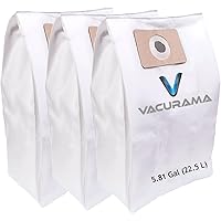 Vacurama Premium Central Vacuum Bags Compatible for OVO 22.5L/5.81 Gal. OVO-700ST-35H, Filtre 186, Nadair, Husky Storm, Eclip