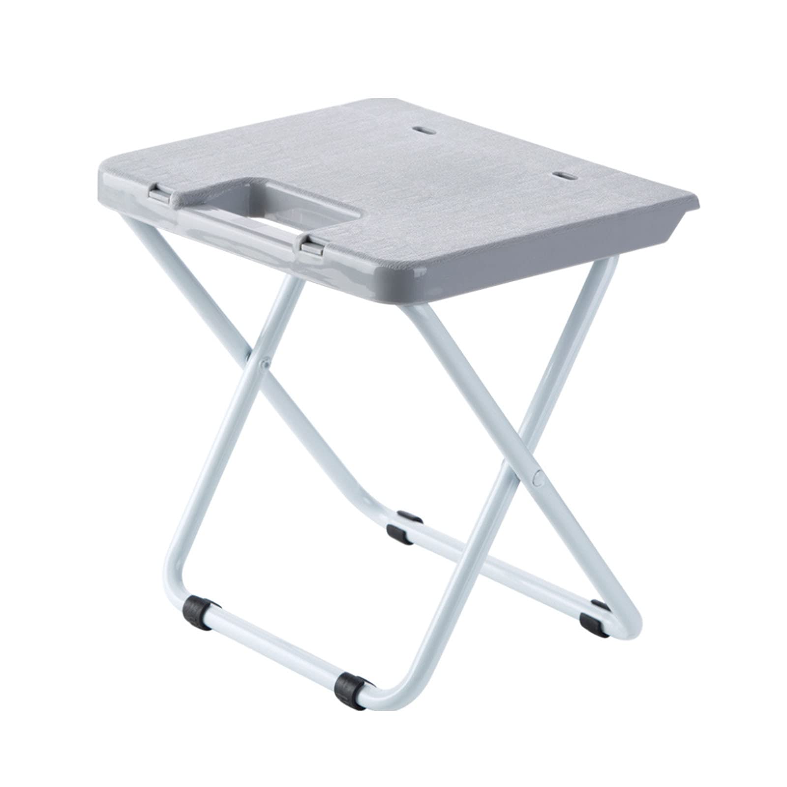 CTForest Folding Stool, Camping Stool, Outdoor, Small Portable Folding Stool, Suitable for Outdoor Camping, Easy to Carry, Can Rest Anytime and Anywhere (Grey)