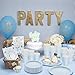150PCS Silver & Blue Paper Plates-Disposable Dinnerware Set - Birthday Graduation Retirement Thanksgiving Bachelorette Wedding Snowflake Winter Wonderland Party Xmas Holiday Supplies Tableware