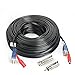 SHD 100ft Video Power Cable - BNC to RCA & BNC Female Connectors for CCTV Security Surveillance Systems