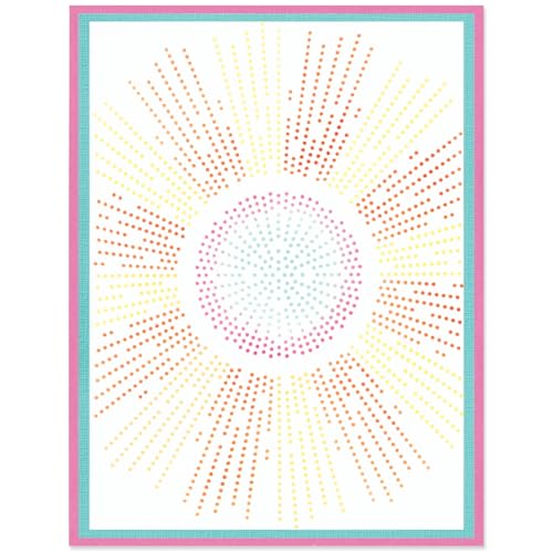 Sizzix A6 Stencil Cosmopolitan, Shine Bright #2 by Stacey Park, Multicolor, One Size