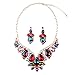 Hamer Collar Costume Jewelry Crystal Choker Pendant Statement Chain Charm Necklace and Earrings Sets Women (3#)