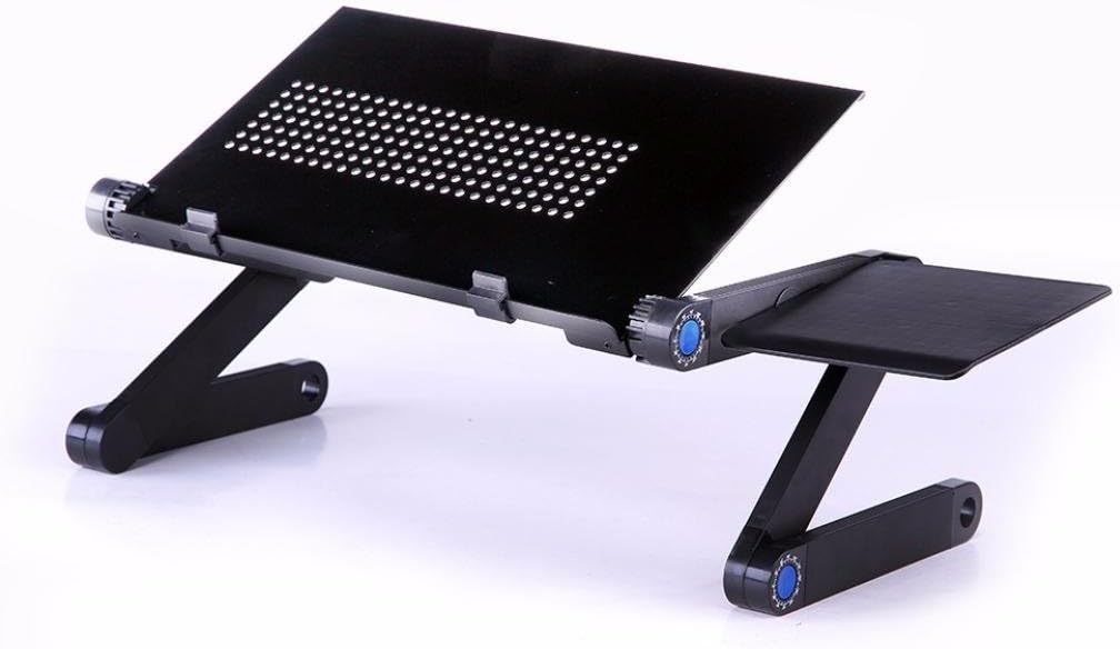 Feccoe Adjustable Vented Laptop Table Laptop Note Computer Desk Portable Bed Tray Book Black